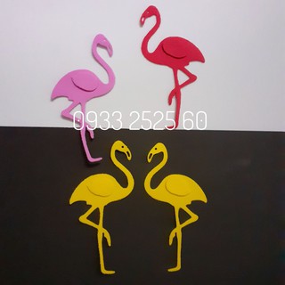 10 chim hồng hạc bằng giấy xốp, 8.2x 4cm_trang trí thiệp, phong thư, bưu thiếp, bao thư, bao lì xì - xốp mầm non