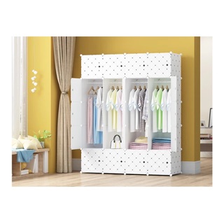 ⚡️SIÊU PHẨM- TỦ NHỰA LẮP GHÉP 20 Ô THÂN CARO TRẮNG SÂU 47cm. Tặng 4 treo đồ.