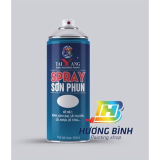 Sơn xịt Taiyang dành cho bề mặt inox, gương, sắt mạ kẽm, nhựa, bê tông, gỗ - 1(không cần sơn lót)