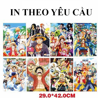 Poster anime chibi A4 A5 A6 tranh dán tường in hình theo yêu cầu