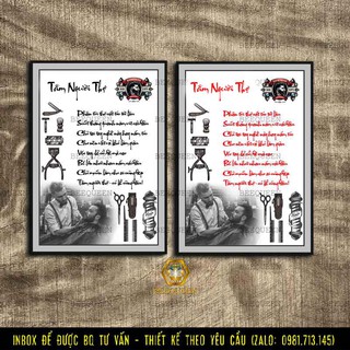 Tranh Thư Pháp "Tâm Người Thợ" Dành Cho Quán BarBer Shop