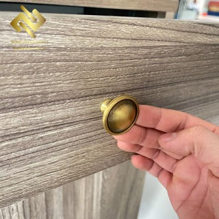 [BẰNG ĐỒNG] Tay nắm N03-30R cầm cửa tủ núm ngăn kéo lỗ ren M4 lớp mạ giả cổ bóng tặng kèm ốc vít bảo hành 5 năm lớp mạ