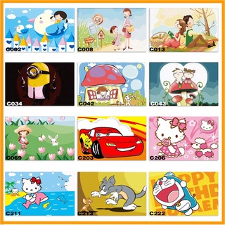 Tranh tô màu theo số mini size 20x30cm Sondausohoavn(Cho trẻ em từ 10 tuổi) - Tranh sơn dầu số hóa cute dễ thương