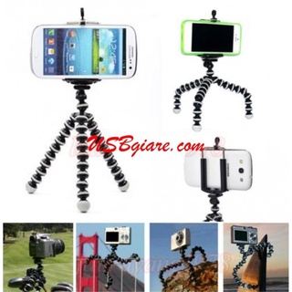 Tripod, giá đỡ 3 chân bạch tuộc đa năng giữ máy ở mọi tư thế dùng cho điện thoại, máy ảnh. Tặng kèm kẹp điện thoại