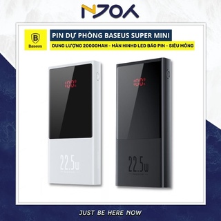 Pin Sạc Dự Phòng BASEUS 20000Mah BASEUS Super Mini Digital Display Hỗ Trợ Sạc Nhanh 22.5W Iphone SAMSUNG XIAOMI Đen