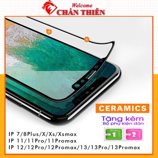 [SALE] Kính cường lực dẻo iphone 14 Pro max 11 Promax 12 Promax 13 Pro 13 Promax 7 8 Plus chống bể viền Ceramics [Dẻo]