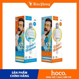 Mic hát karaoke bluetooth HOCO BK5 đa chức năng hỗ trợ thẻ nhớ USB giá rẻ bền đẹp hát hay không dây