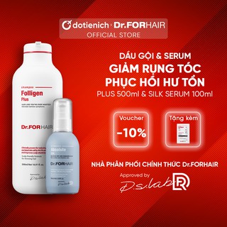 Bộ dầu gội giảm rụng tóc và serum dưỡng tóc Dr.FORHAIR giữ màu tóc nhuộm, ngăn rụng tóc