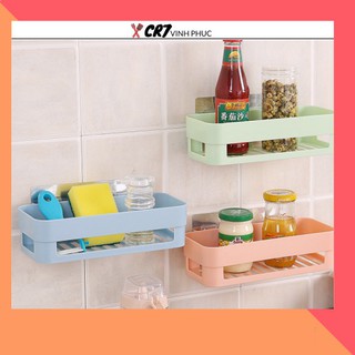 Kệ dán tường nhà tắm nhà bếp đa năng đựng vật dụng bàn chải kem đánh răng dầu gội mỹ phẩm 88230 SHOP CR7
