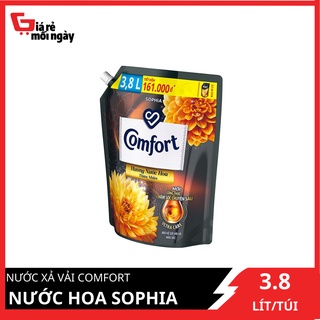 Nước xả vải Comfort Nước hoa Sophia túi khổng lồ 3.8L MỚI