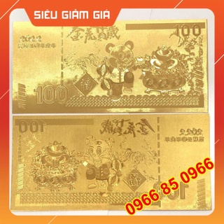 [LÌ XÌ TẾT 2022] Combo 10 Tờ Tiền Lì Xì Tết Con Hổ Plastic Mạc Vàng Macao Tặng Kèm Bao Lì Xì (M2)