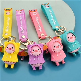 MÓC KHÓA HÌNH THÚ CUTE VUI NHỘN KÈM DÂY CAO SU DÙNG ĐỂ TREO MÓC KHÓA, BALO, CẶP