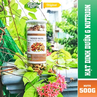 Tổng hợp hạt dinh dưỡng Hạnh nhân, Óc chó, Macca, Dẻ cười, bí xanh thương 500g hũ cao cấp