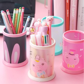 [HÀNG CÓ SẴN] Ống đựng bút tròn cực xinh họa tiết màu sắc dễ thương