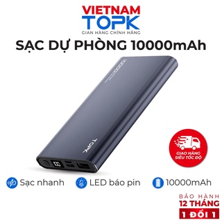 Sạc dự phòng TOPK I1006P 10000mAh - Sạc PD 18W - Màn hình LED