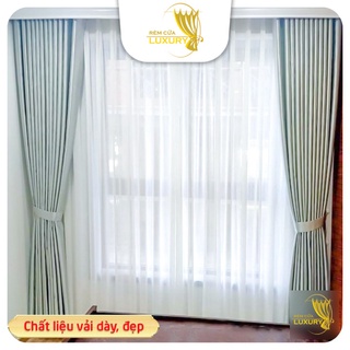 Rèm cửa, rèm cửa sổ màu xám trắng Luxury nhiều size phù hợp trang trí cửa sổ chính cao cấp chống nắng tốt Lux06