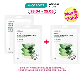 Mặt Nạ Lebelage Aloe Solution Mask Pack Skin Cleanliness Chiết Xuất Nha Đam 25g