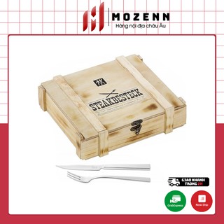 Bộ 6 dao dĩa Zwilling Steak - Set 12 món kèm hộp gỗ sang trọng [nhập Đức chính hãng]