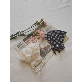 Khẩu trang vải người lớn họa tiết hoa vintage xinh xắn