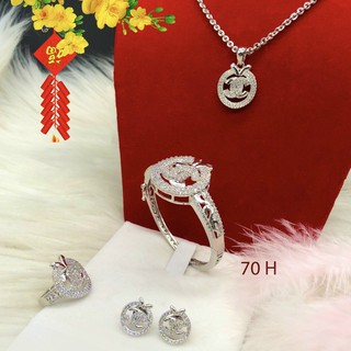 Bộ Trang Sức 5 Món Chữ X - Đủ Size, Chuẩn Màu Vàng, Hàng Y Hình