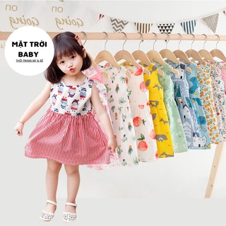 Váy Đầm cho bé gái mùa hè vải mỏng, mát đẹp xinh dễ thương cho bé 1 - 4 tuổi