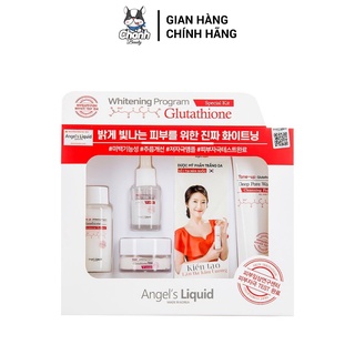 Bộ Kit Angel's Liquid Dưỡng Sáng Da, Mờ Thâm Nám 4 Món Whitening Program Glutathione Special Kit