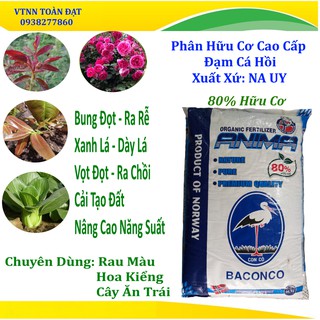 (500g) Phân Hữu Cơ Đạm Cá Hồi NA UY, phân hữu cơ Cá Hồi, Phân Đạm Cá Hồi