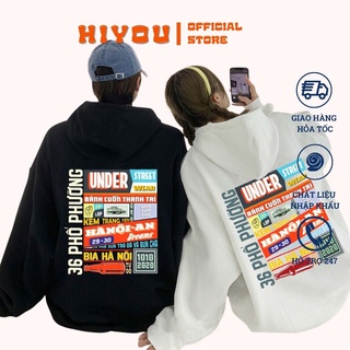 Áo Hoodie chất NỈ under Hà Nội, ÁO phom rộng Unisex  dành cho cả Nam Nữ100% Cotton  -In Hình Local Brand 2 cực xì teen