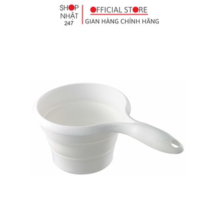 Gáo múc nước gấp gọn Sanada cao cấp 1.2L (màu trắng) nội địa Nhật Bản