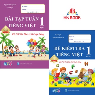 Sách - Combo Bài Tập Tuần và Đề Kiểm Tra Tiếng Việt 1 - Kết nối tri thức với cuộc sống - Học Kì 1 (2 cuốn)