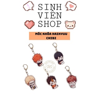 Móc khóa Anime/Manga Haikyuu nhân vật chibi bóng chuyền acrylic