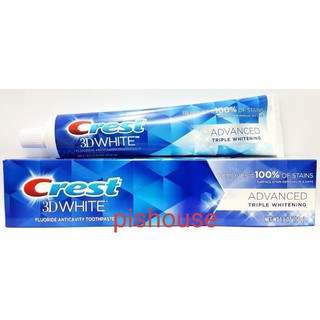 Kem đánh răng Crest 3D White Advanced Mỹ 158g