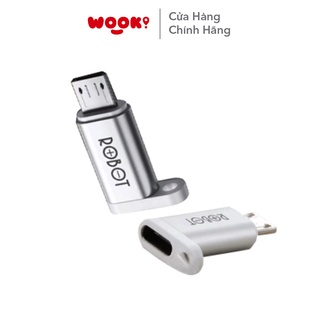 Đầu Chuyển Đổi OTG Cổng MicroUSB Sang TypeC ROBOT RTOTG01 Chất Liệu Vỏ Kim Loại