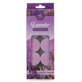 Hộp 10 nến tealight thơm Miss Candle FTRAMART MIC0147 Lavender (Hương oải hương)