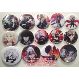 Huy hiệu anime tokyogoul combo 3 cái mẫu ngẫu nhiên