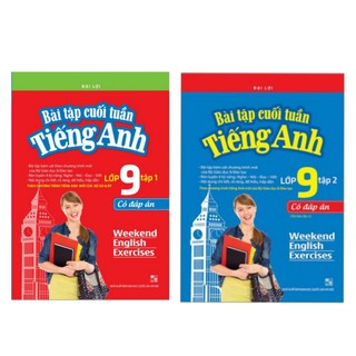 Sách - Combo Bài tập cuối tuần tiếng Anh lớp 9 (có đáp án) - Tập 1 + 2