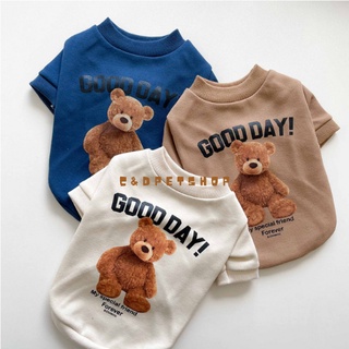 Quần áo thú cưng- Áo nỉ gấu Teddy dành cho chó mèo