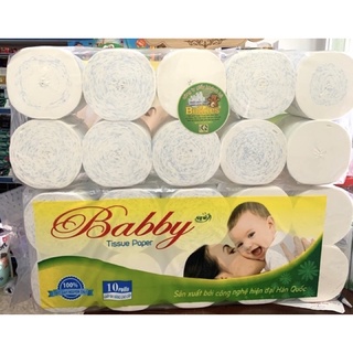 Giấy Vệ Sinh Baby Cá Heo Không Lõi Bịch 10 Cuộn