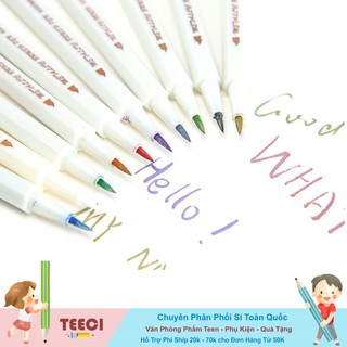 [Mã LIFEBOOK2 giảm 10% đơn 0Đ] <Ảnh Thật Shop Chụp> Bút Dạ Đánh Dấu Nhớ Dòng Đầu Lông Mềm Đa Năng Màu Pastel Teeci643