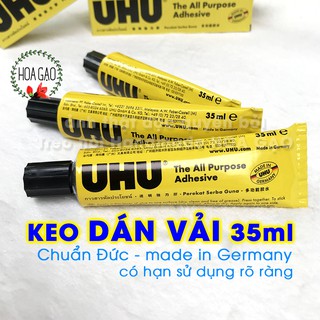 Keo dán đa năng, dán vải keo trong suốt UHU 35ml GUHU hàng tốt, chất lượng cao mềm dẻo, chịu nước