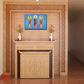 Tranh Phật giáo, tranh tam thánh treo tường, trang trí phòng thờ