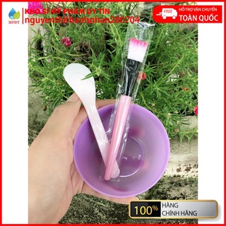 Bộ 3 món ( chén+cọ+que nhựa) chén trộn mặt nạ,bộ bát trộn mặt nạ
