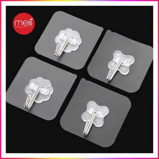 Móc treo dán tường trong suốt siêu dính chịu lực tốt kích thước 6x6cm
