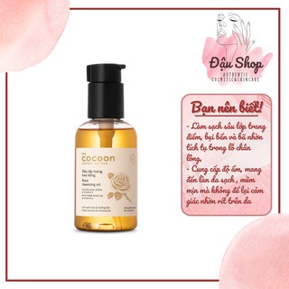 Dầu tẩy trang hoa hồng Cocoon tẩy sạch makeup chuyên nghiệp &amp; dưỡng ẩm 140ml