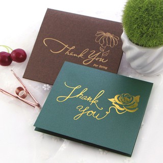 [có bao thiệp] thiệp Thank You giấy mỹ thuật mạ kim cao cấp