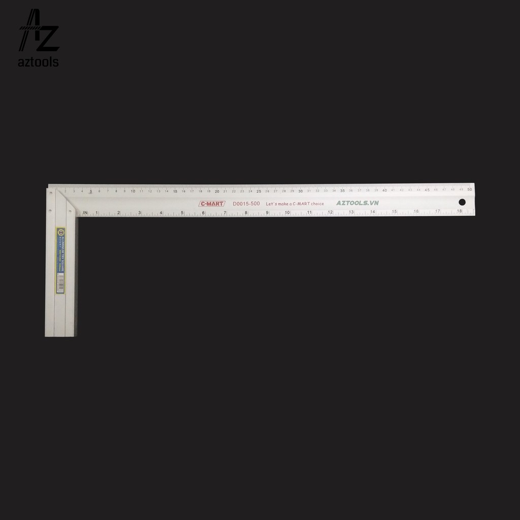 [ Chính hãng] Thước eke vuông thợ mộc 50cm