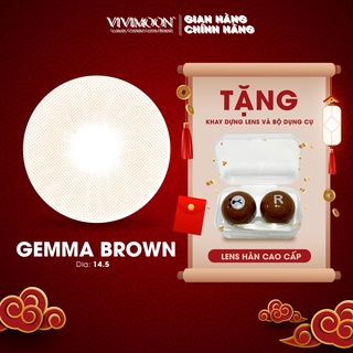Kính Áp Tròng Màu Nâu VIVIMOON Gemma Brown 14.0mm