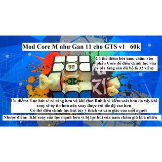 Rubik 3x3x3. Weilong GTS V1M Mod Thêm Core M Như Gan 11. MagLev Như Gan 12