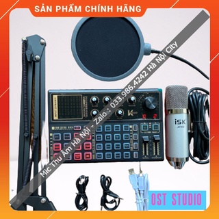 Trọn Bộ Sound Card K300 - Mic Thu Âm ISK AT350 ⚡FREESHIP⚡ Chính Hãng Tặng Kèm Tai Nghe Kiểm Âm . Bảo Hành 12 Tháng