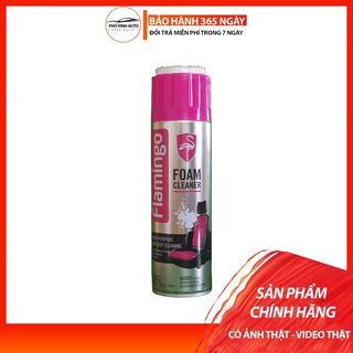 Xịt bọt tẩy da oto, vệ sinh nội thất nỉ xe hơi Flamingo 650ml